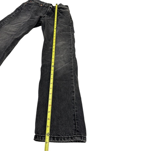 Zara Black Washed Jeans Wide Straight Leg Size 2 - Picture 5 of 6